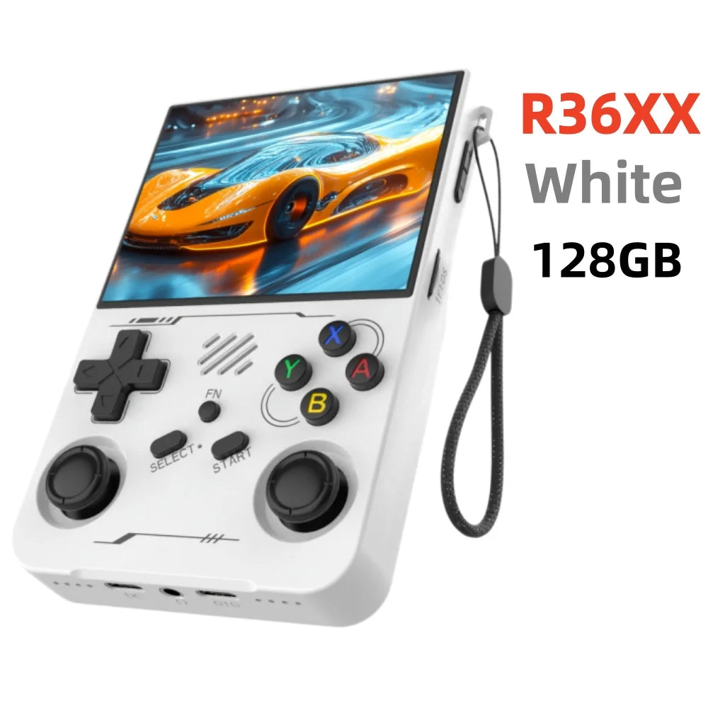 R36S Retro R36 Ultra Handheld Video Game Console IPS Screen 128GB Games Portable Pocket Player Linux System R36XX PRO