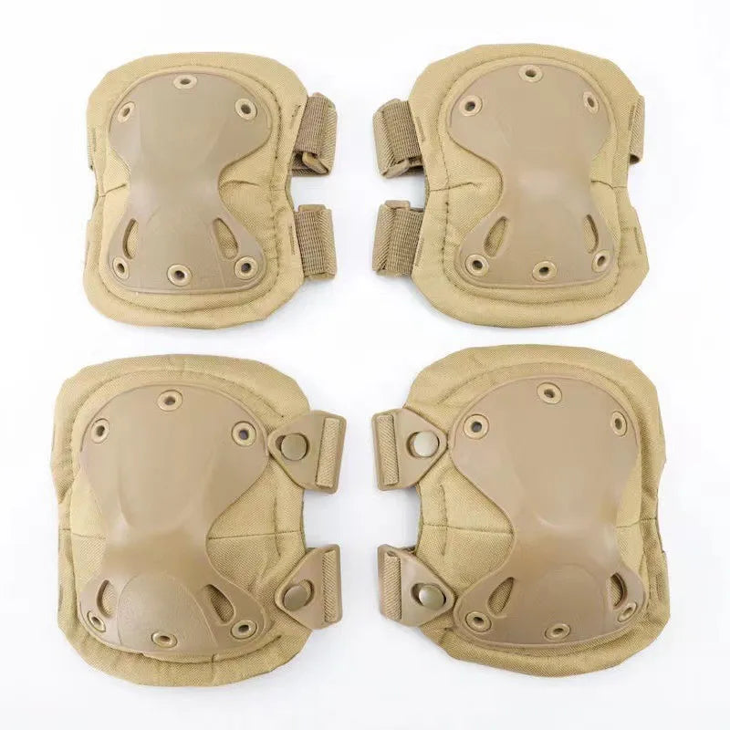 2pcs Outdoor Tactical Knee Elbow Pads Gear for Cycling Mountaineering Hiking - Protective Sports Gear